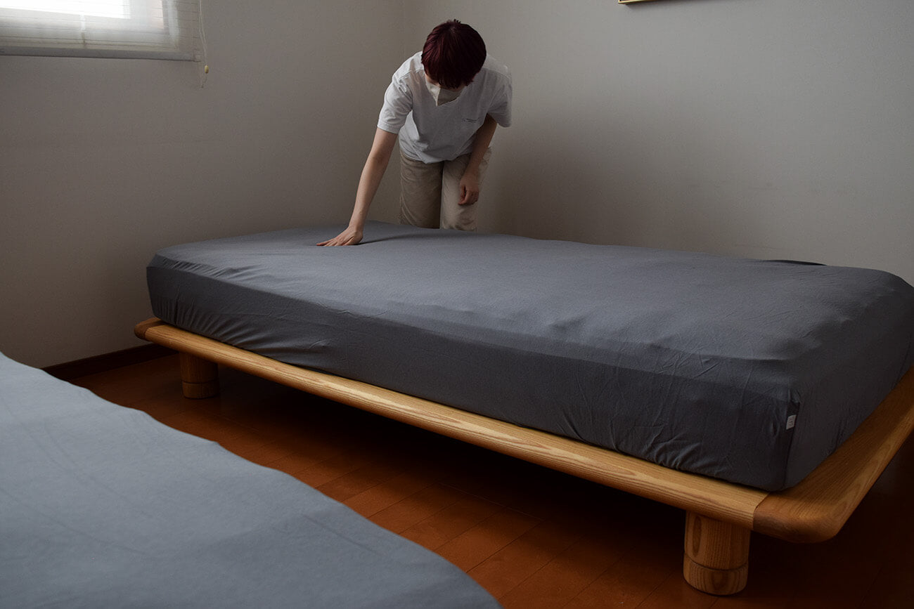 【納品事例】西条市・K様/くつろぎながら、ぐっすり眠れる寝具が欲しい。